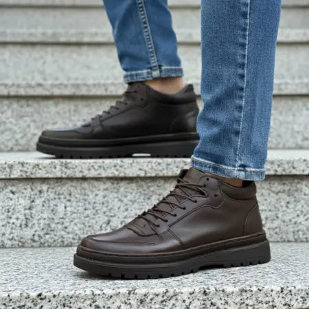 حذاء كاجوال رجالي من الجلد الطبيعي