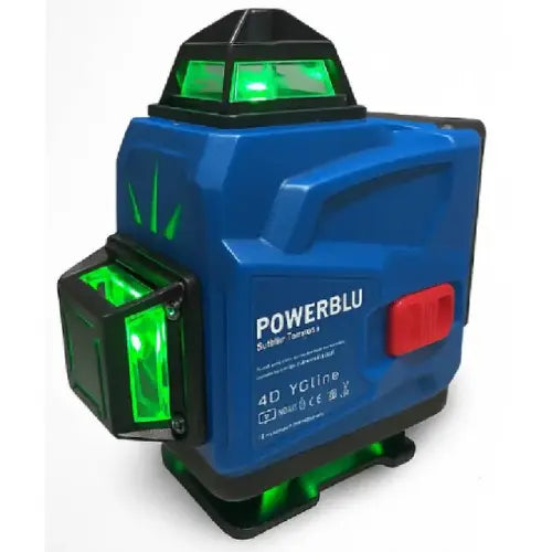 Niveau laser 16 lignes 4D 2 Batteries POWERBLUE