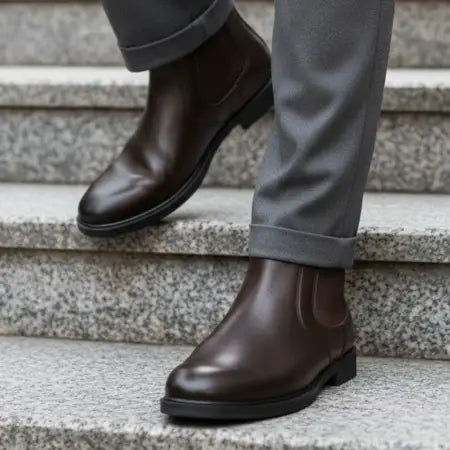 بوت رجالي كاجوال جلد طبيعي